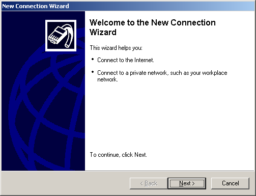 New Connection Wizard